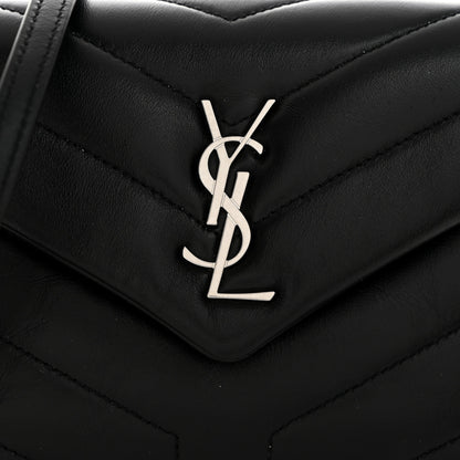 Saint Laurent Calfskin Y Quilted Monogram Toy Loulou Crossbody Bag Black 9 of 11