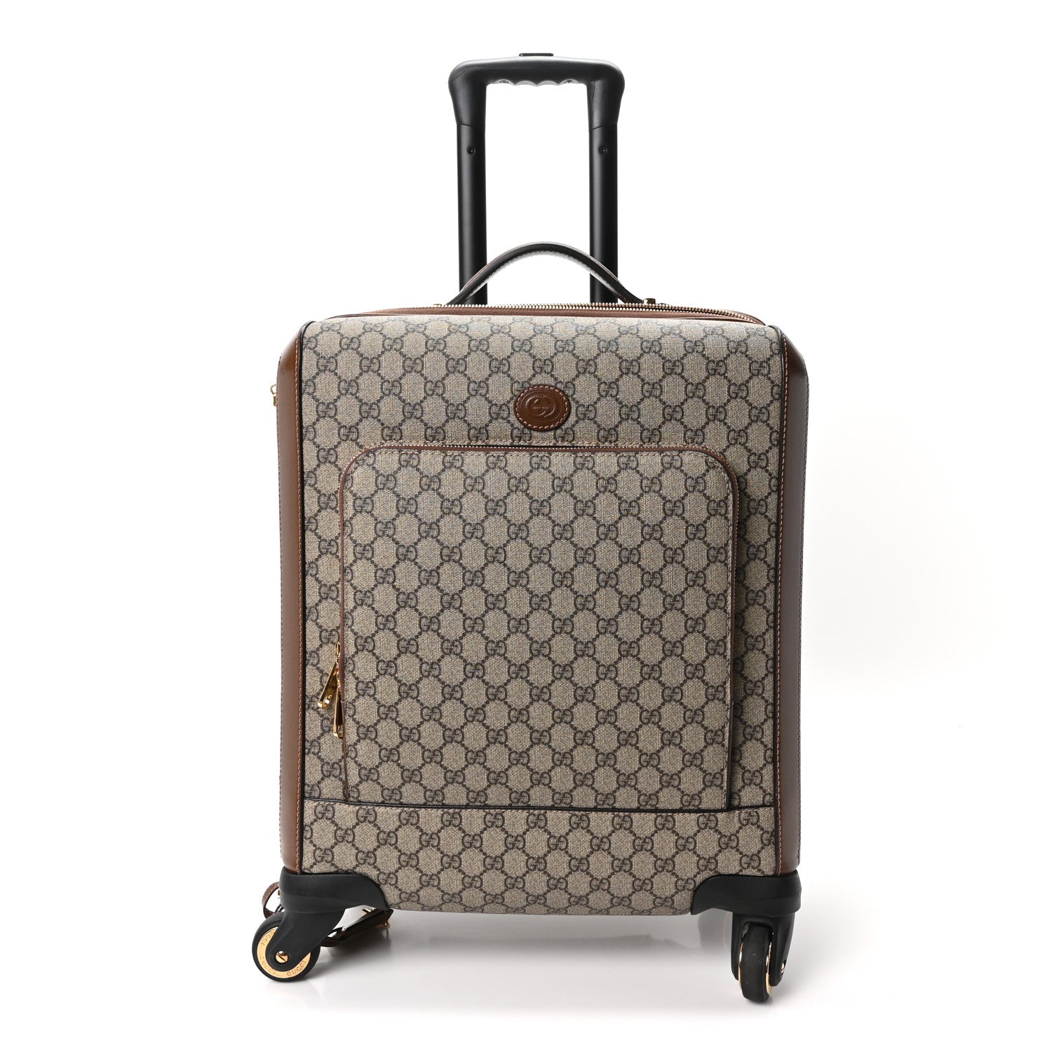 Gucci GG Supreme Monogram Calfskin Carry On Trolley Beige Ebony 1 of 9