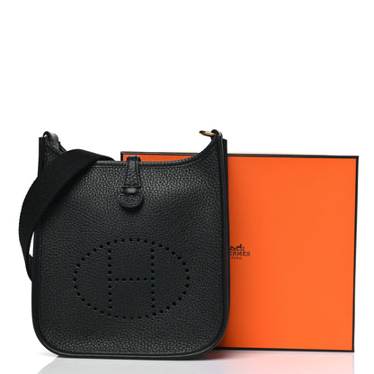 Hermes Taurillon Clemence Evelyne TPM Black 11 of 11