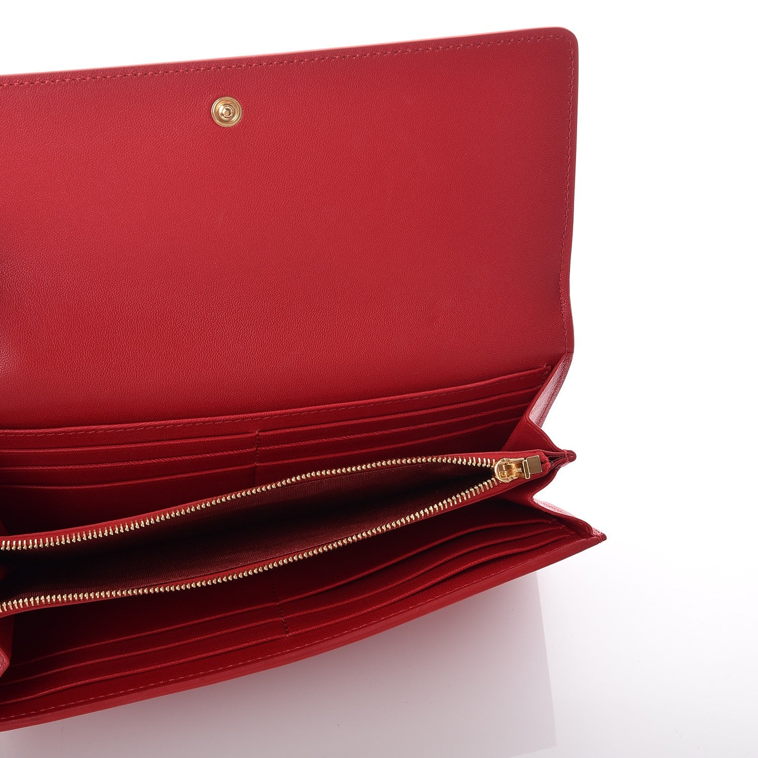Celine Smooth Calfskin Large Flap Wallet Red 5 of 7