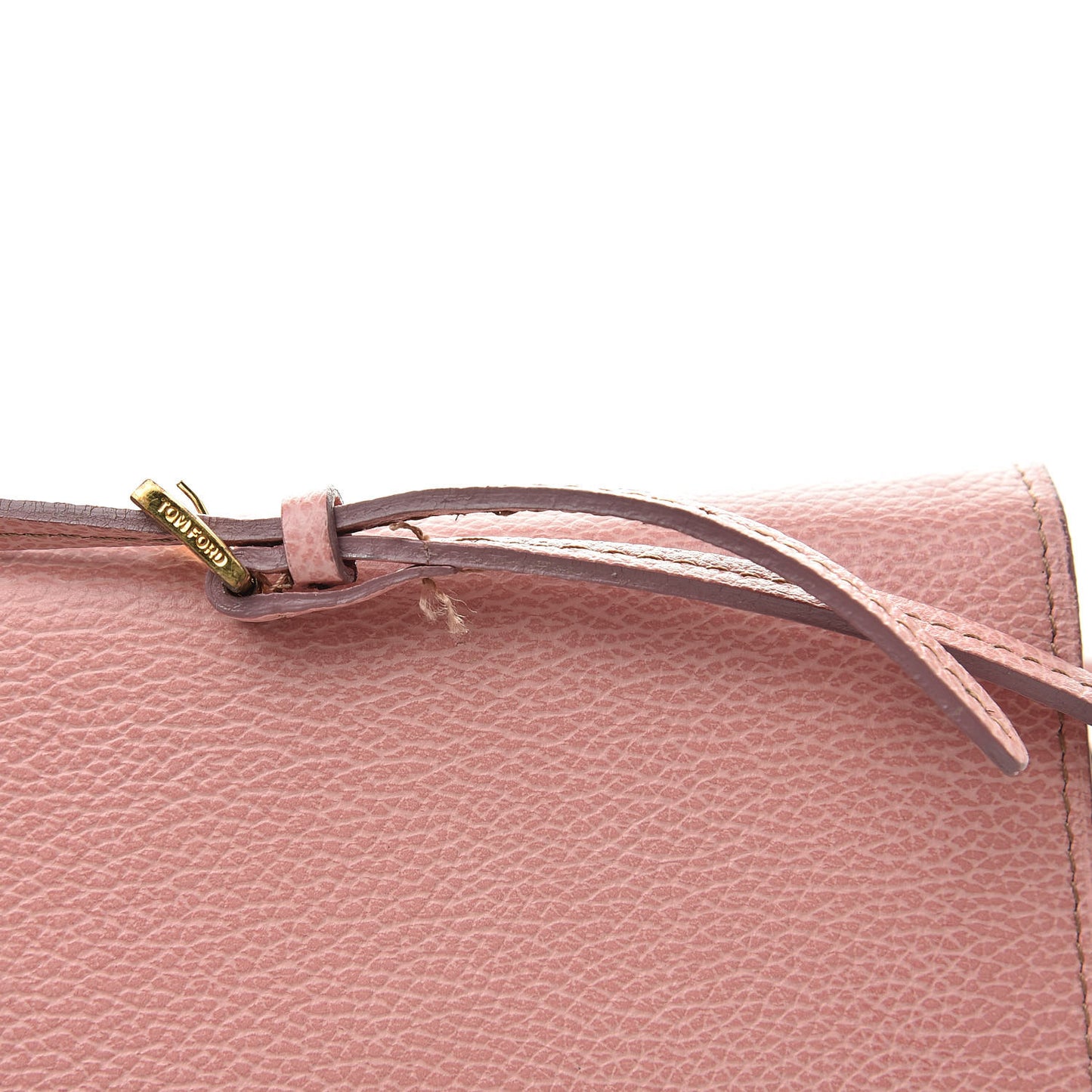 Pebbled Calfskin Wallet On Chain Wild Rose