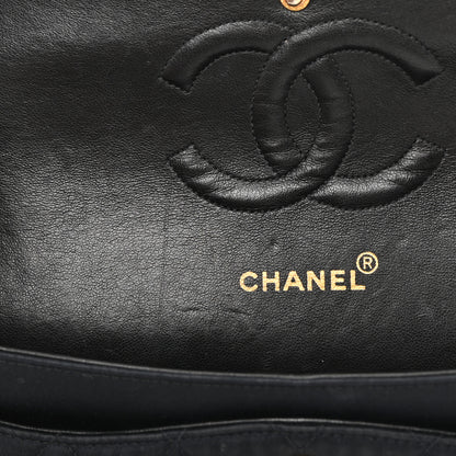 Chanel Satin Quilted Medium Double Flap Black 12 of 18