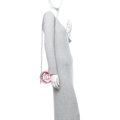Chanel PVC Lambskin Filigree Round Clutch With Chain Pink 2 of 10