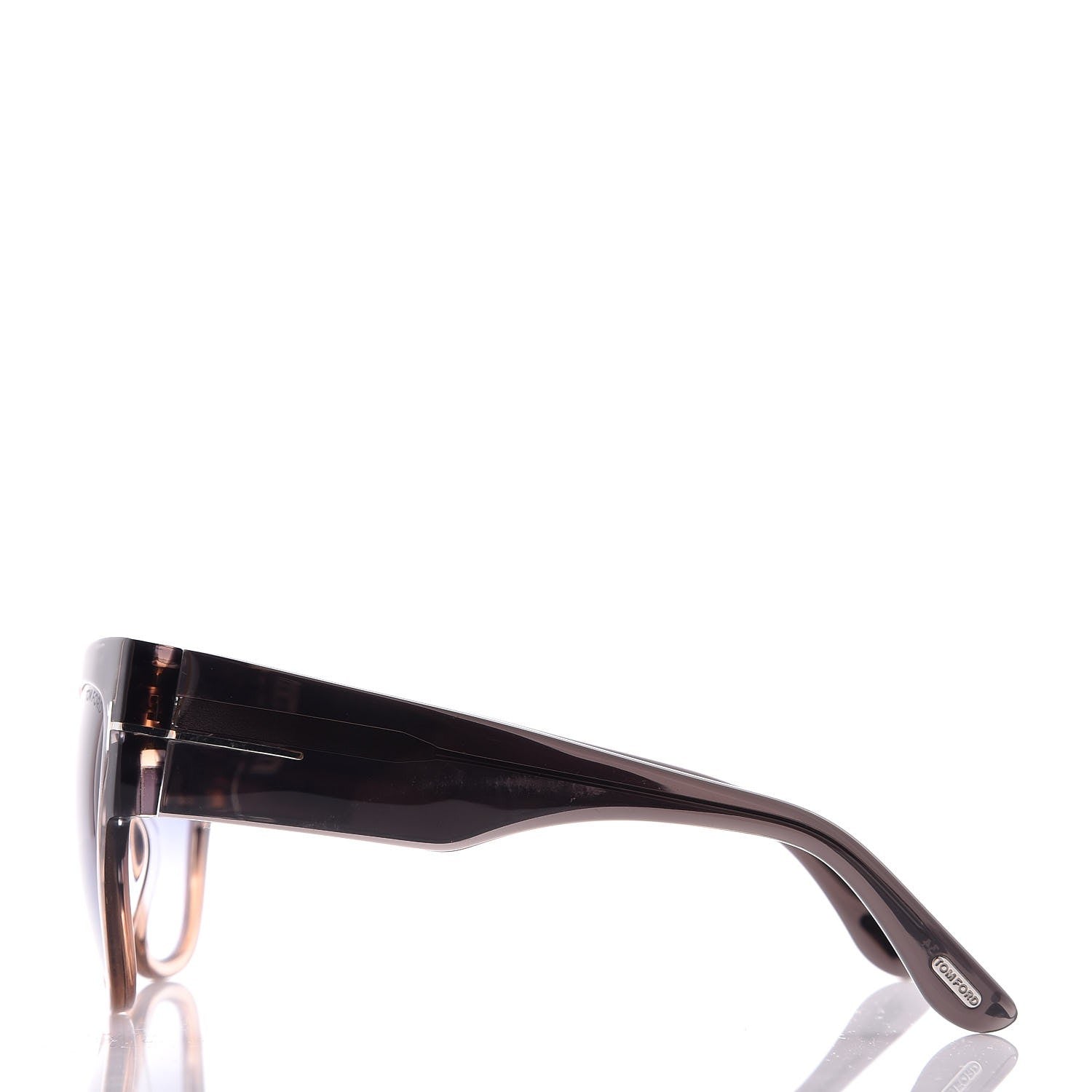Tom Ford Acetate Anoushka Cat Eye Sunglasses TF371 Melange Grey Peach 3 of 6