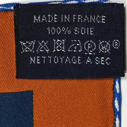 Hermes Silk Les Bassets Scarf 70 Marine Sepia 5 of 5