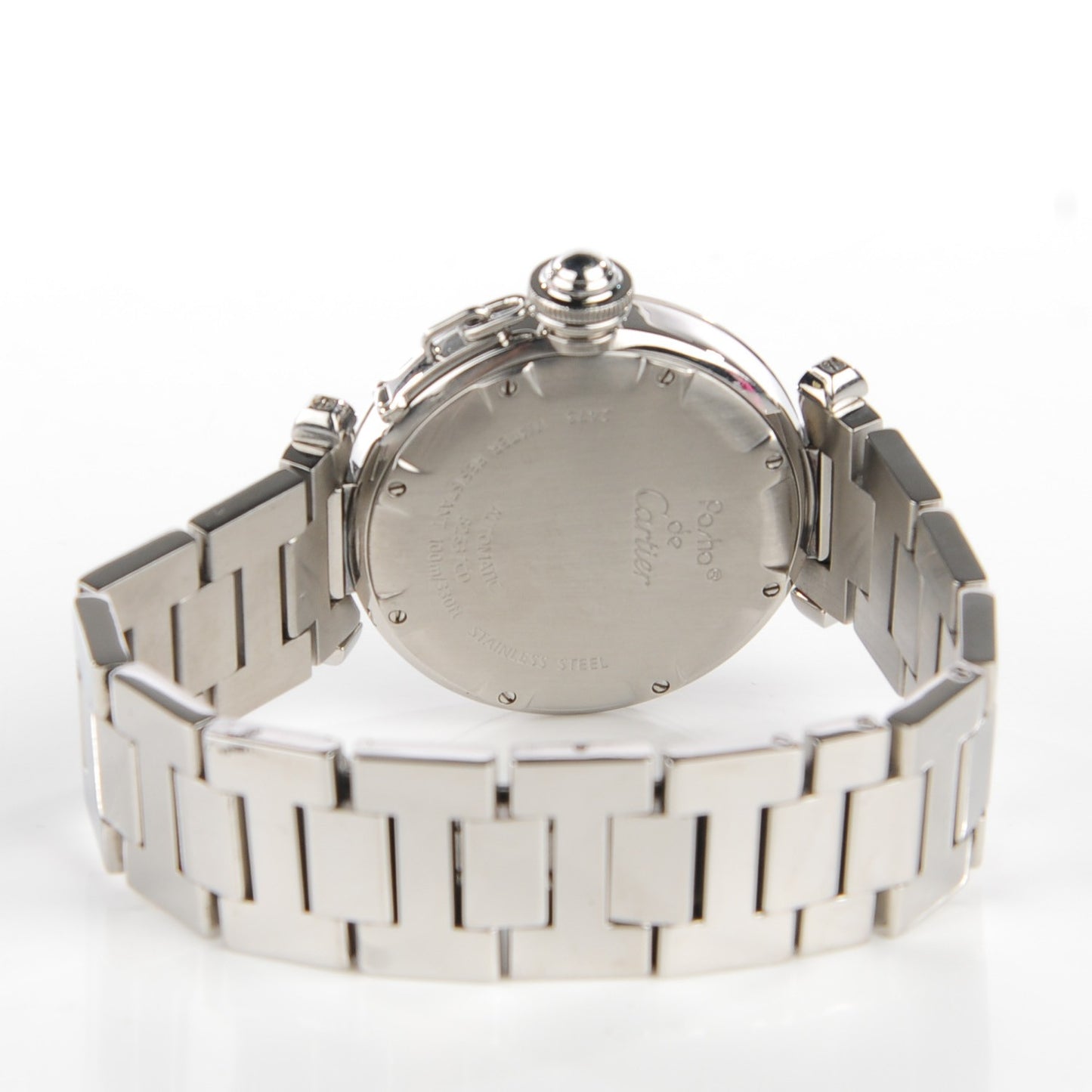 Stainless Steel Diamond Pave Bezel 35mm Pasha C Big Date Automatic Watch
