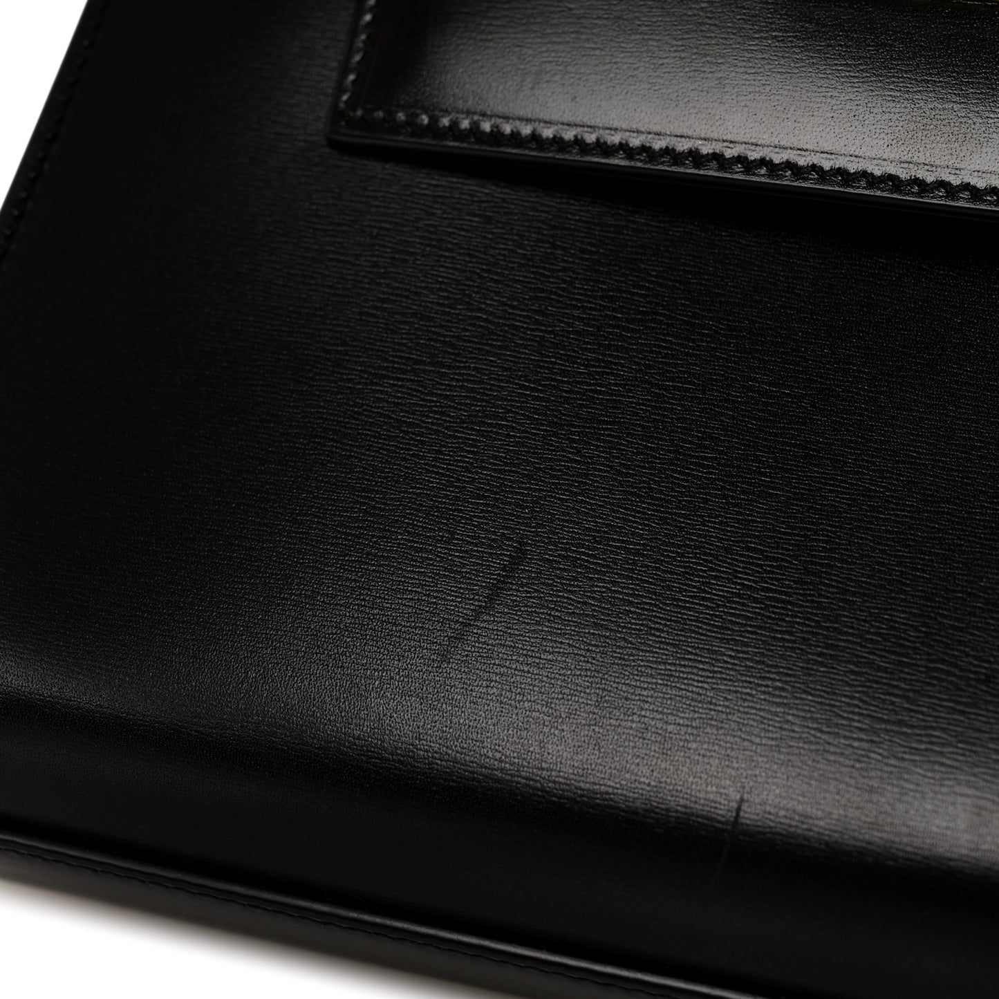 Smooth Calfskin Small Manhattan Shoulder Bag Black