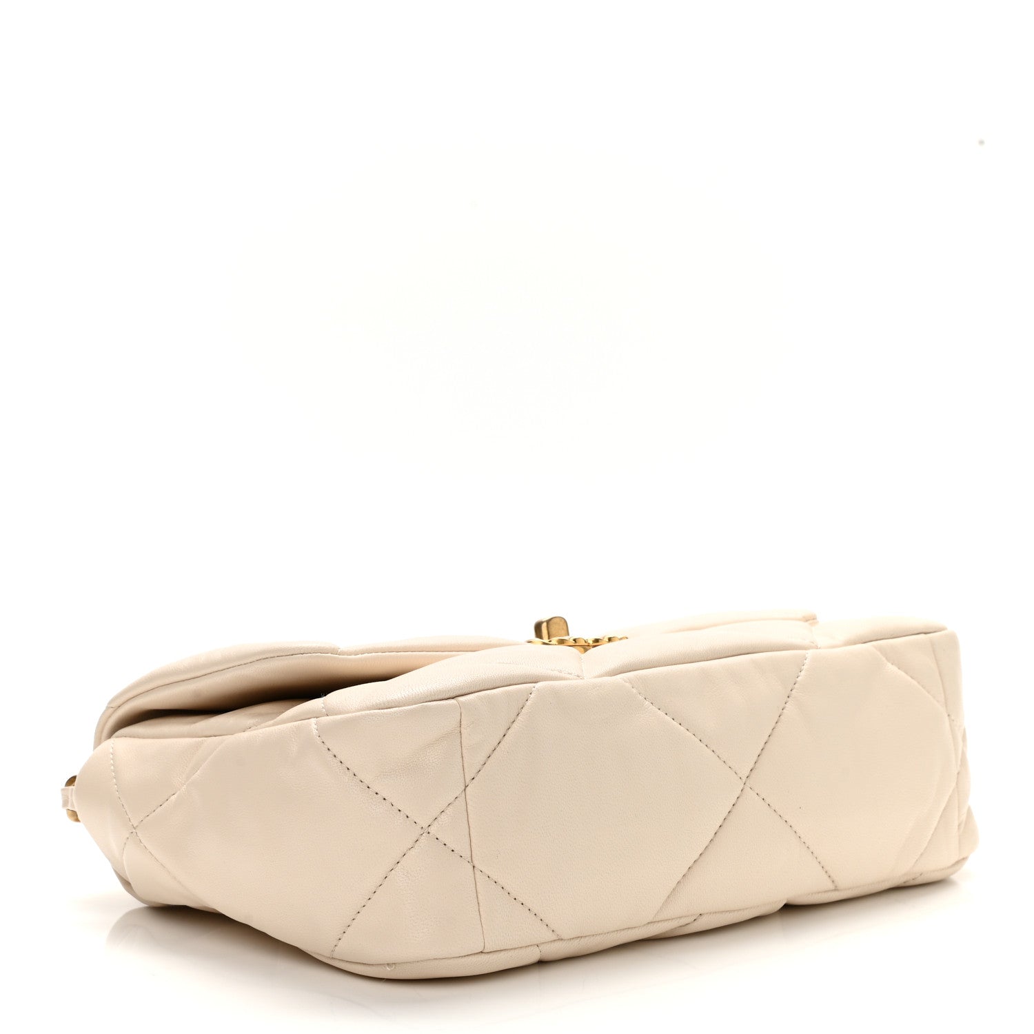 Chanel Lambskin Quilted Medium Chanel 19 Flap Light Beige 4 of 10