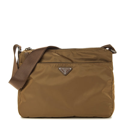 Prada Nylon Vela Flat Messenger Bag Tabacco 1 of 9
