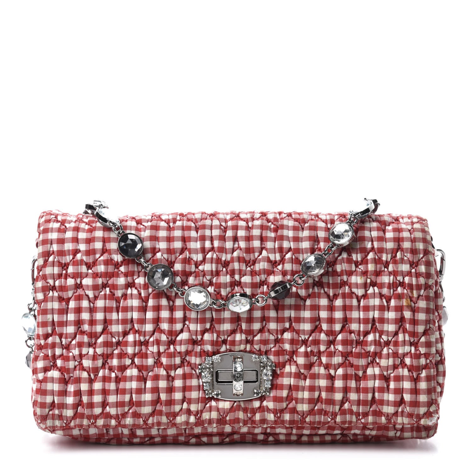 miumiu VICHY CRYSTAL ショルダーバッグ MIU MIU - miumiu VICHY CRYSTAL ショルダーバッグの通販 by CRRN's