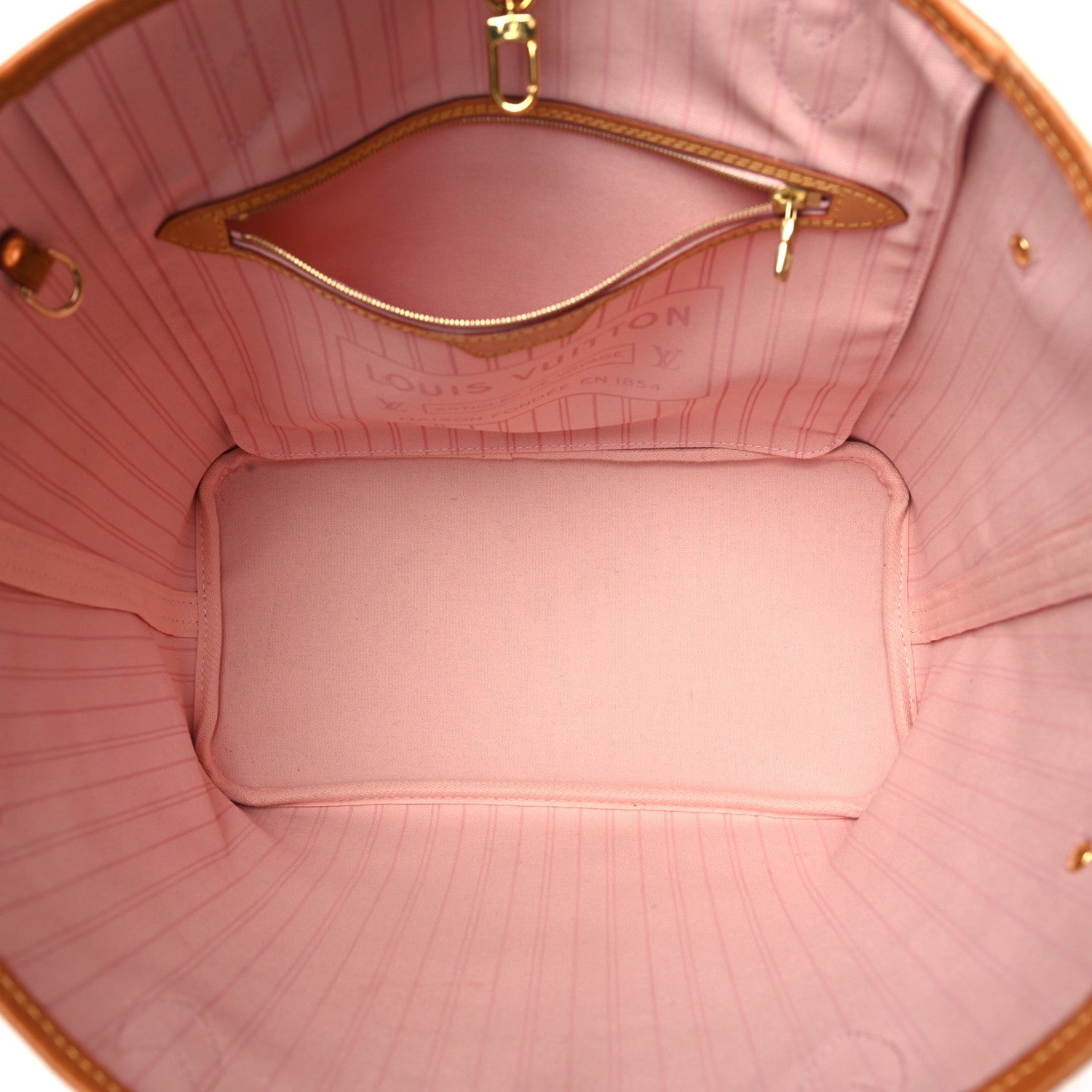 Louis Vuitton LOUIS VUITTON Damier Azur Neverfull MM Rose Ballerine 5 of 8