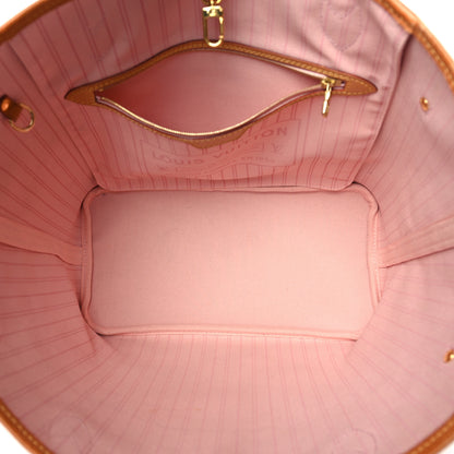 Louis Vuitton LOUIS VUITTON Damier Azur Neverfull MM Rose Ballerine 5 of 8