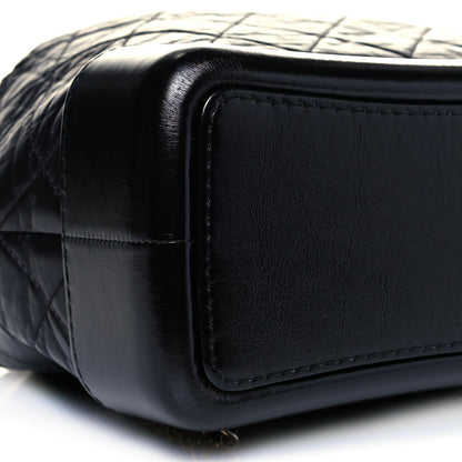 Chanel Aged Calfskin Quilted Small Gabrielle Backpack Black 9 of 11