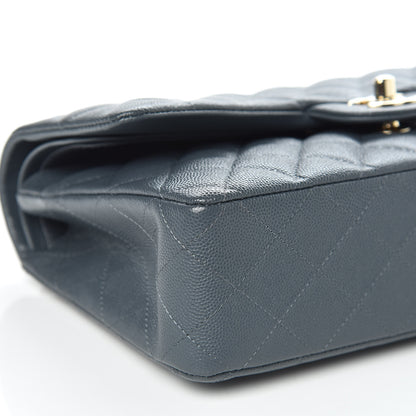 Chanel Caviar Quilted Medium Double Flap Dark Grey 8 of 11