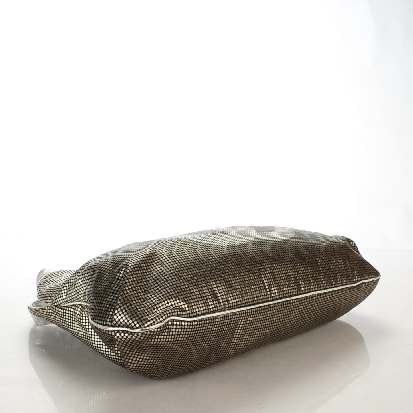 Metallic Perforated Lambskin Hollywood Hobo Silver