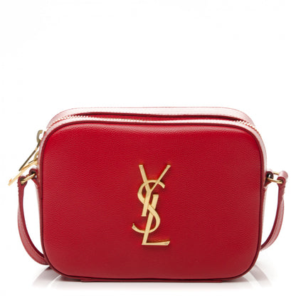 Saint Laurent Grain De Poudre Small Classic Monogram Camera Bag New Red 1 of 7