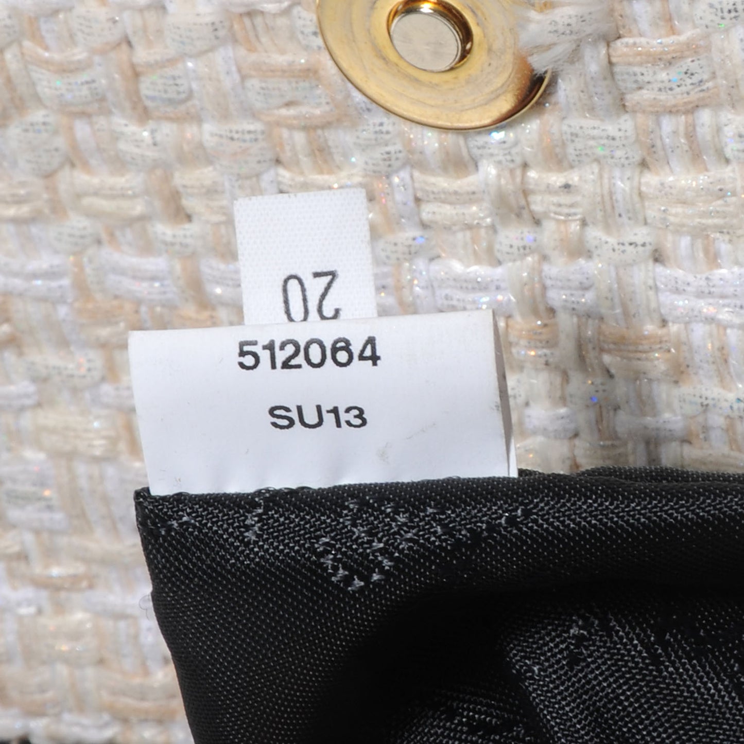 Woven Oleogram Boucle Small Falabella Vanilla