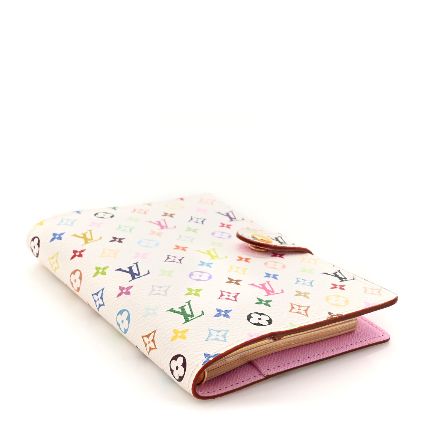 Monogram Multicolor Small Ring Agenda Cover White Litchi