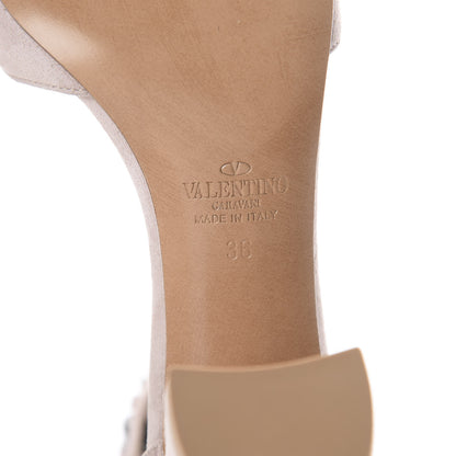 Valentino Garavani Suede Chain Ankle Strap 90mm Sandals 36 Poudre 7 of 7