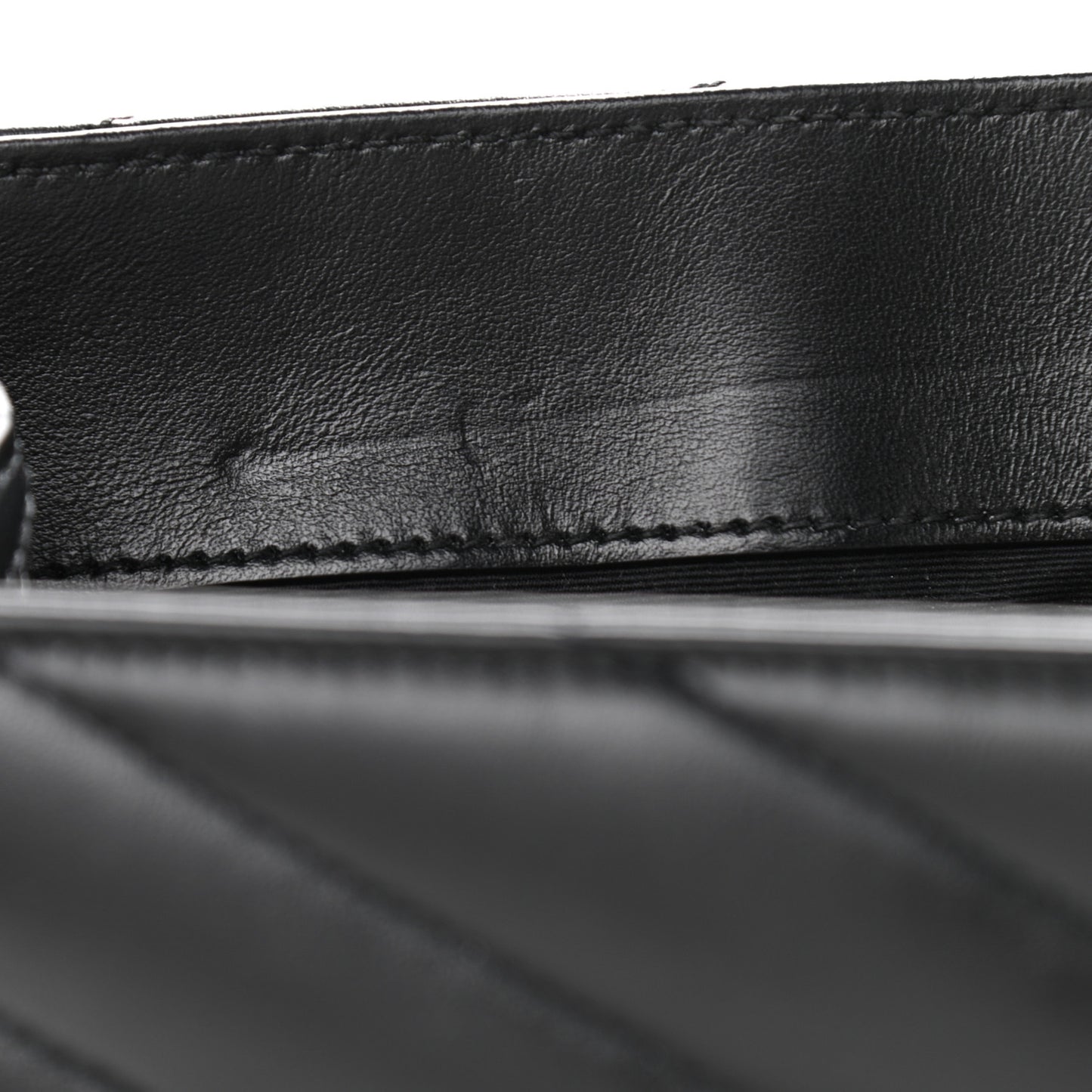 Calfskin Y Quilted Monogram Large Loulou Chain Satchel Black