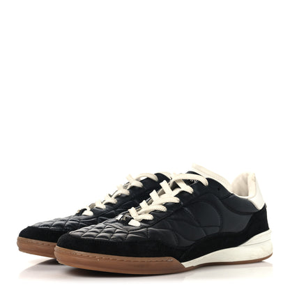 Chanel Suede Calfskin Quilted Sneakers 41 Black 4 of 8