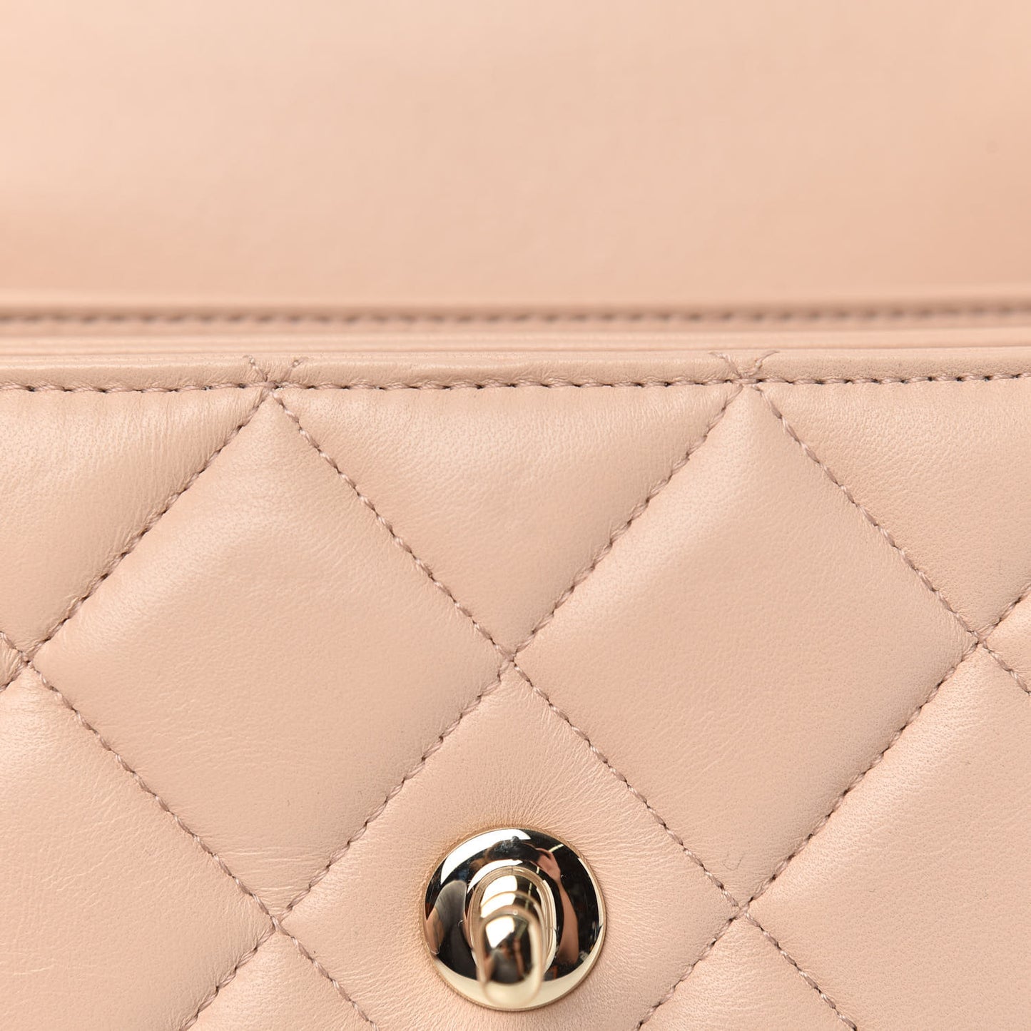Lambskin Quilted Small Trendy CC Dual Handle Flap Bag Beige