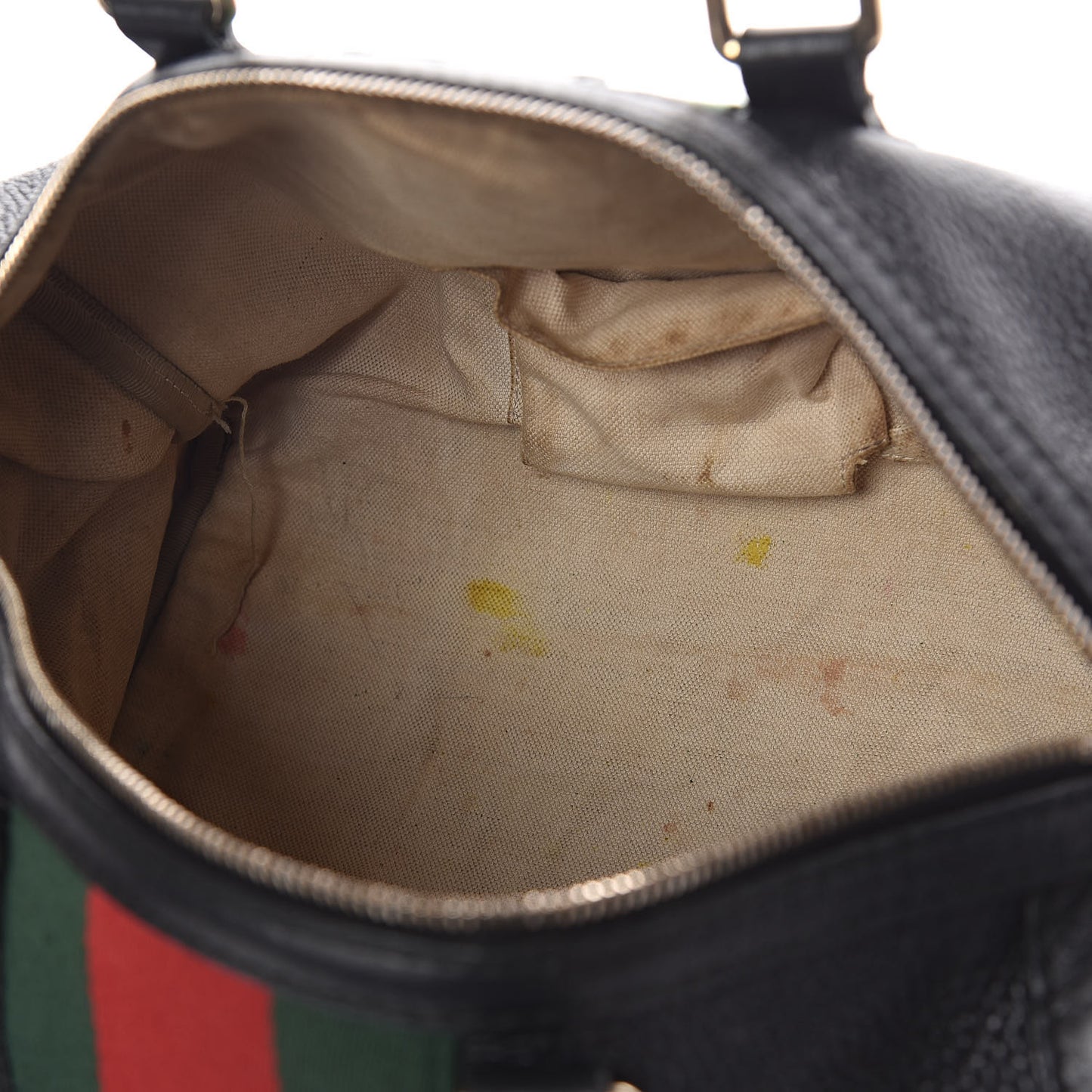 Calfskin Vintage Web Medium Boston Black