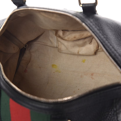Gucci Calfskin Vintage Web Medium Boston Black 6 of 12