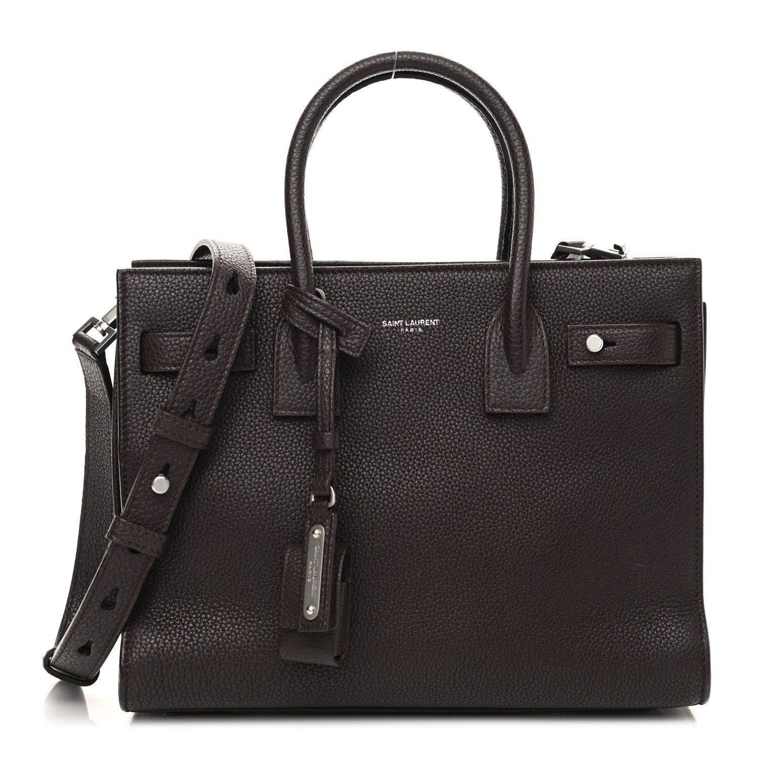 Saint Laurent Grained Calfskin Baby Supple Sac De Jour Bordeaux 1 of 12