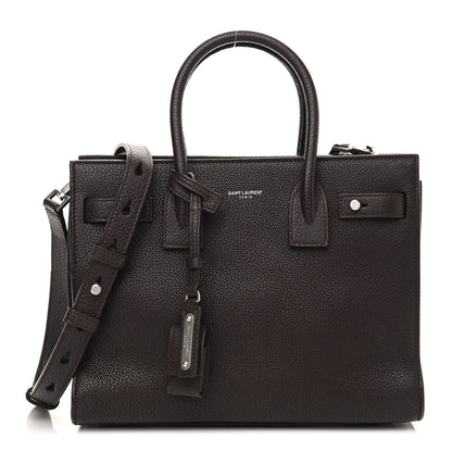 Saint Laurent Grained Calfskin Baby Supple Sac De Jour Bordeaux 1 of 12