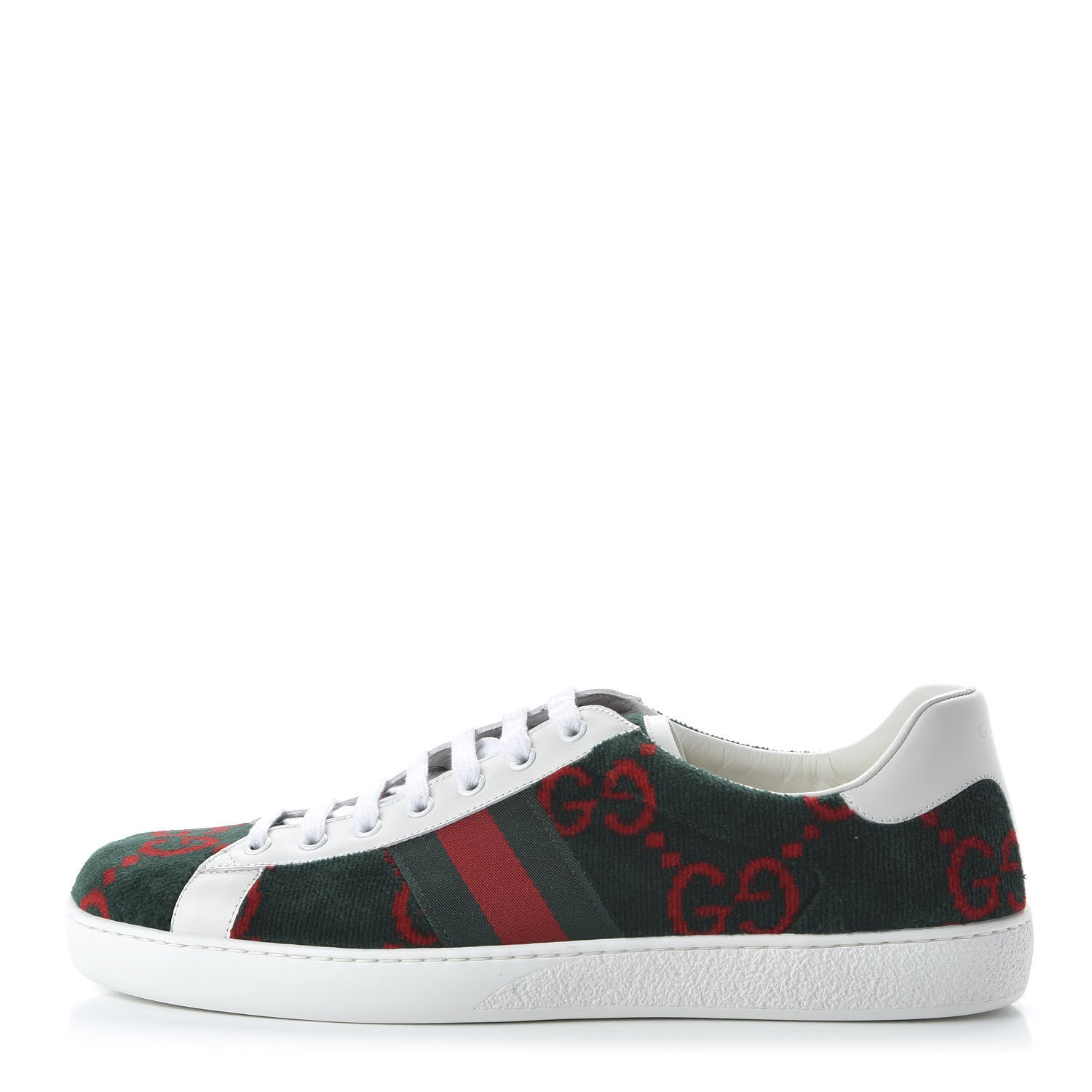 Gucci Covered Wool Big GG Monogram Mens Sneaker 12 Green Red 1 of 10