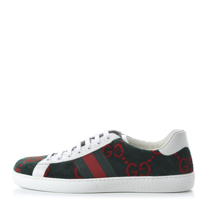 Gucci Covered Wool Big GG Monogram Mens Sneaker 12 Green Red 1 of 10