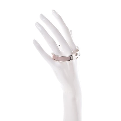 Hermes Enamel Narrow Clic Clac H Bracelet PM Rose Poudre 2 of 4