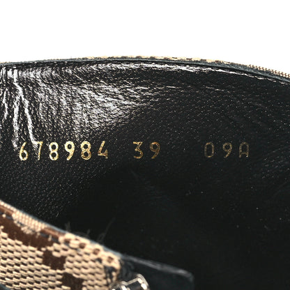 Gucci Flores Calfskin Monogram Maxi GG Nappa Matelasse Double G 40mm Ankle Boots 39 Black Camel Ebony 8 of 8