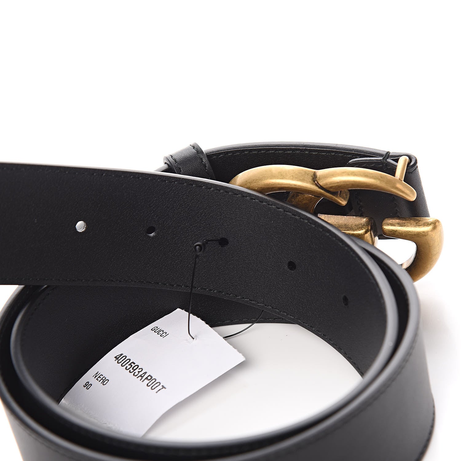 Gucci Calfskin Double G 40mm Belt 90 36 Black 4 of 6