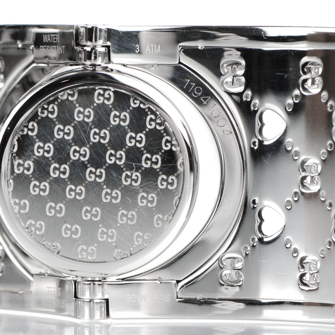 Gucci Stainless Steel Mother of Pearl 33mm Twirl Heart Quartz Watch 7 of 8