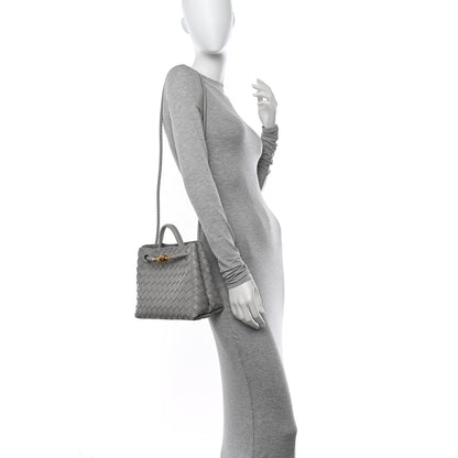 Bottega Veneta Nappa Intrecciato Small Andiamo Shoulder Bag Sterling 2 of 9