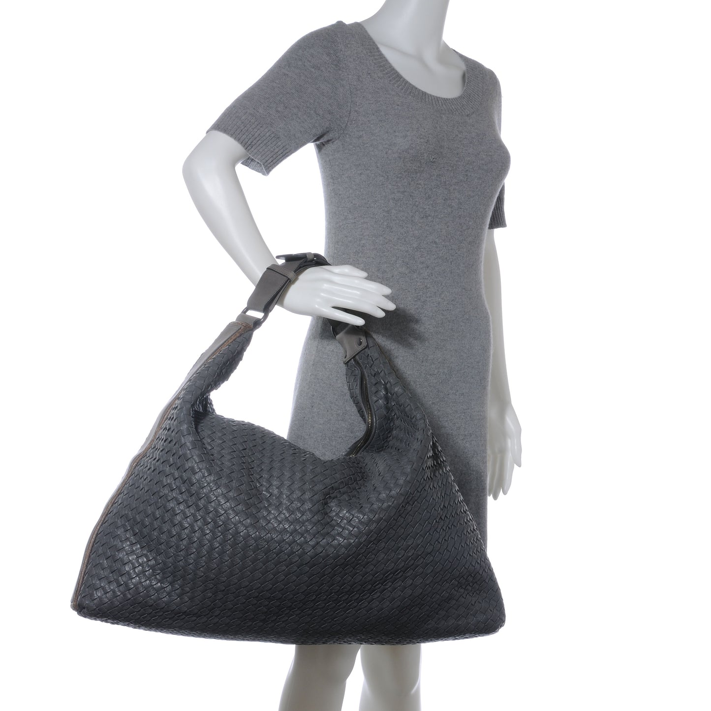 Cervo Intrecciato Caiman Shoulder Bag