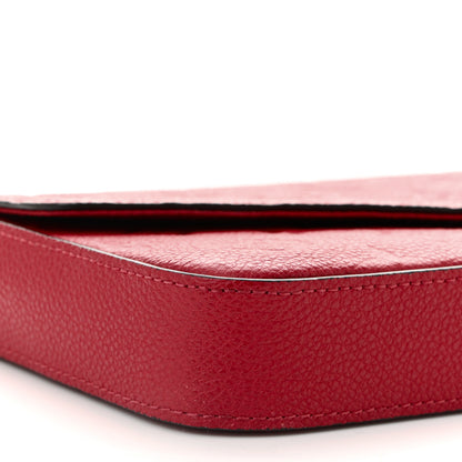 Louis Vuitton Empreinte Pochette Felicie Chain Wallet Scarlet 10 of 12