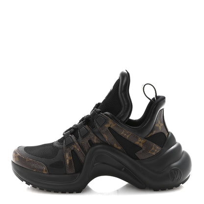 Louis Vuitton Calfskin Patent Monogram LV Archlight Sneakers 39 Black 1 of 10