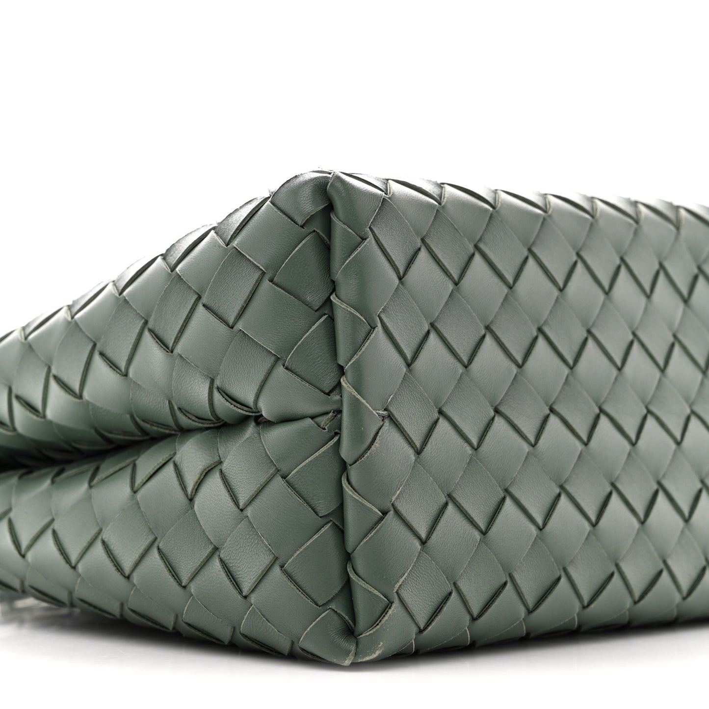 Nappa Intrecciato Medium Andiamo Shoulder Bag Aloe