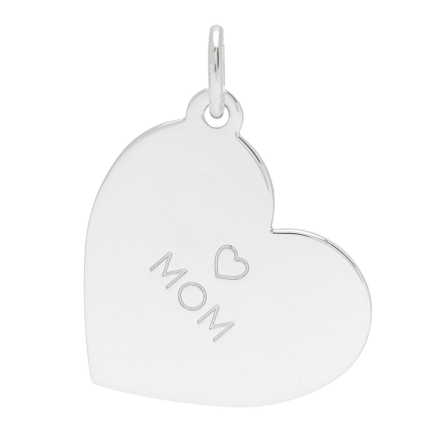 Tiffany Sterling Silver Mom Heart Charm 1 of 5