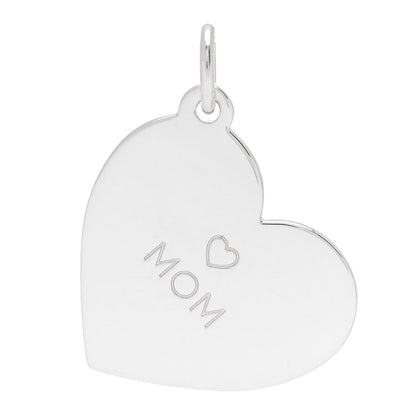 Tiffany Sterling Silver Mom Heart Charm 1 of 5