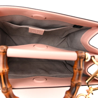 Gucci Nappa Bamboo Web Mini Nymphaea Top Handle Bag Perfect Pink Mystic White 5 of 10