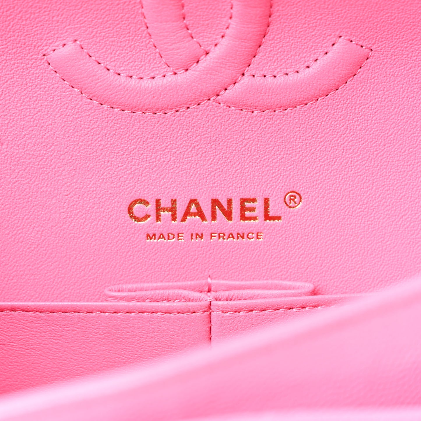 Caviar Quilted Medium Double Flap Pink
