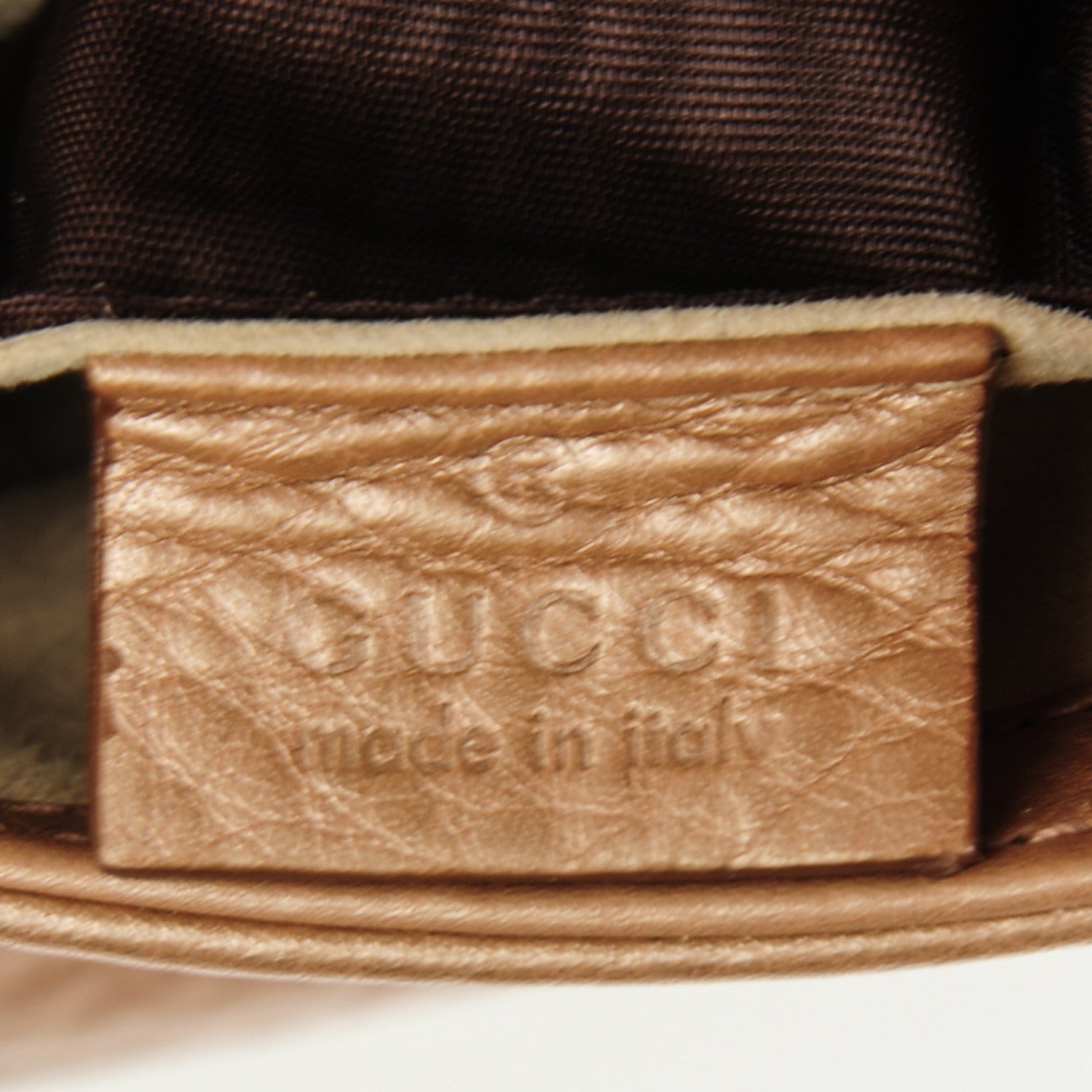 Gucci Dollar Calfskin Small 1973 Chain Shoulder Bag Camelia 6 of 7