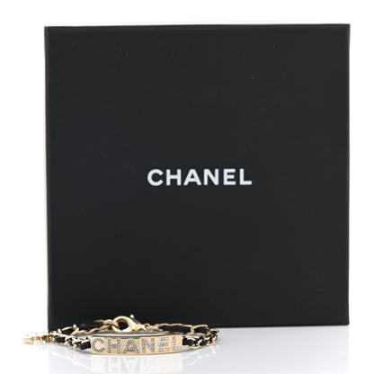 Chanel Metal Lambskin Crystal Sergeant Chanel Bracelet Gold 6 of 6