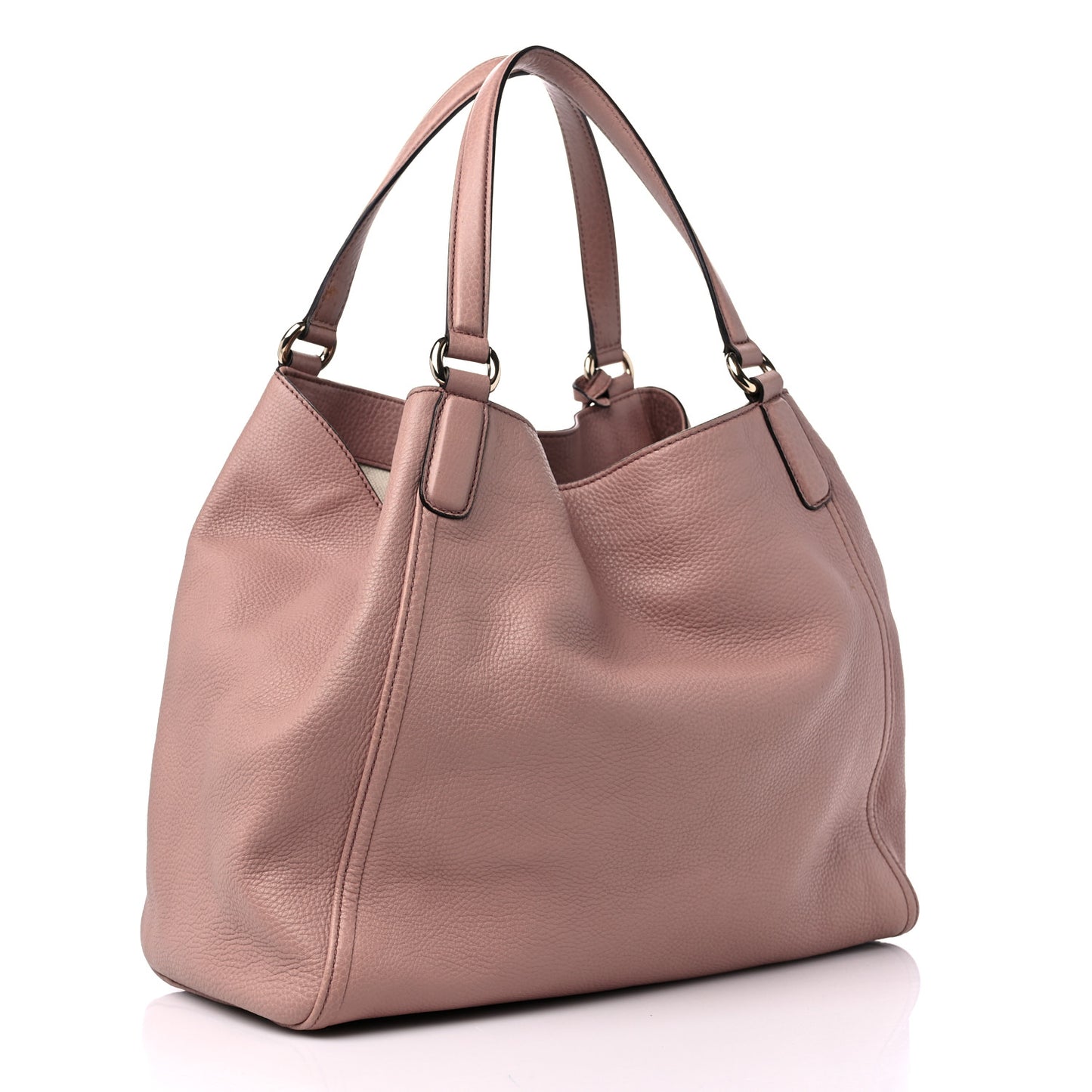 Pebbled Calfskin Medium Soho Shoulder Bag Dark Cipria