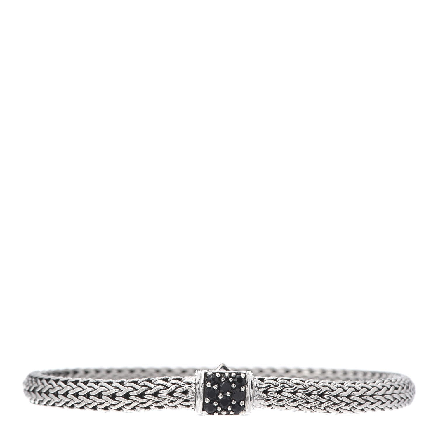 John Hardy Sterling Silver Black Sapphire 6.5mm Classic Chain Bracelet 1 of 4