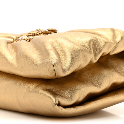 Dolce & Gabbana Calfskin Devotion Clutch With Chain Gold 8 of 9